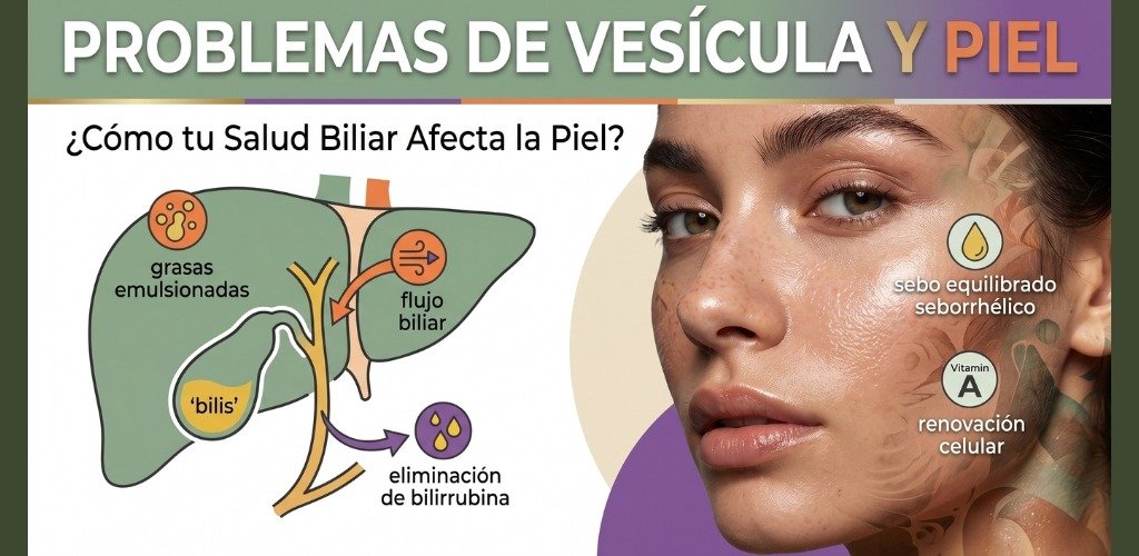 vesícula biliar y la salud cutánea