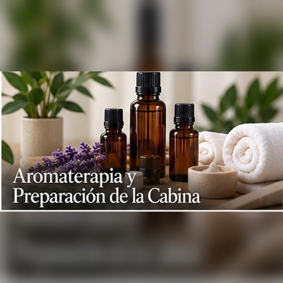 Módulo de aromaterapia y preparación de la cabina de estética