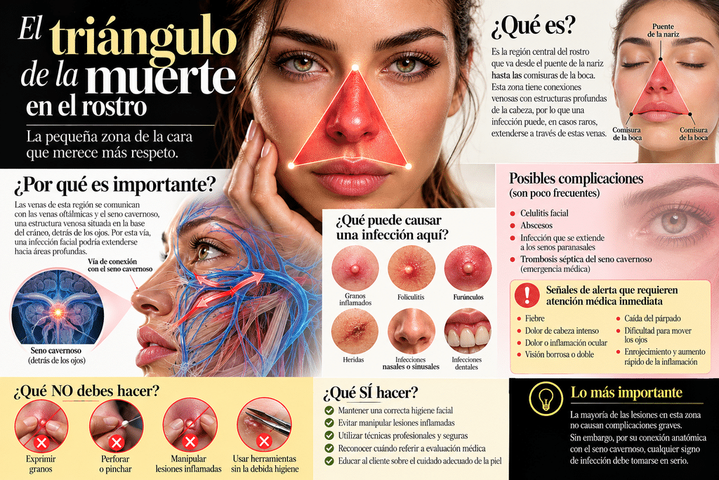 Infografía del Triángulo Facial de Riesgo