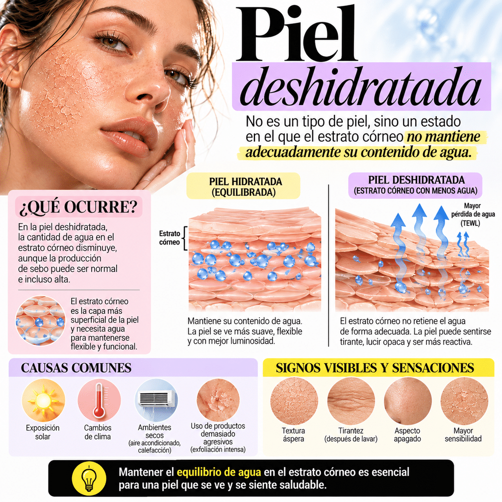 piel deshidrata o piel seca