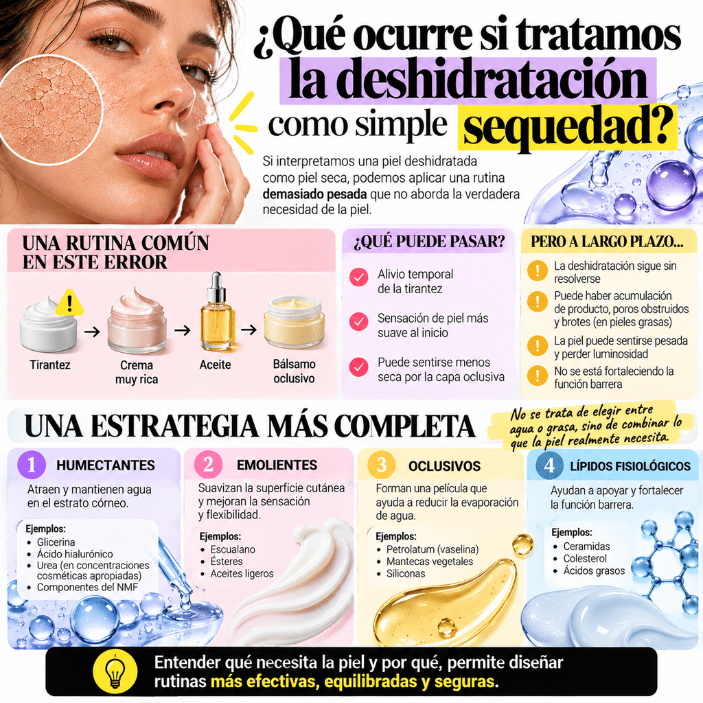 piel seca vs deshidratada